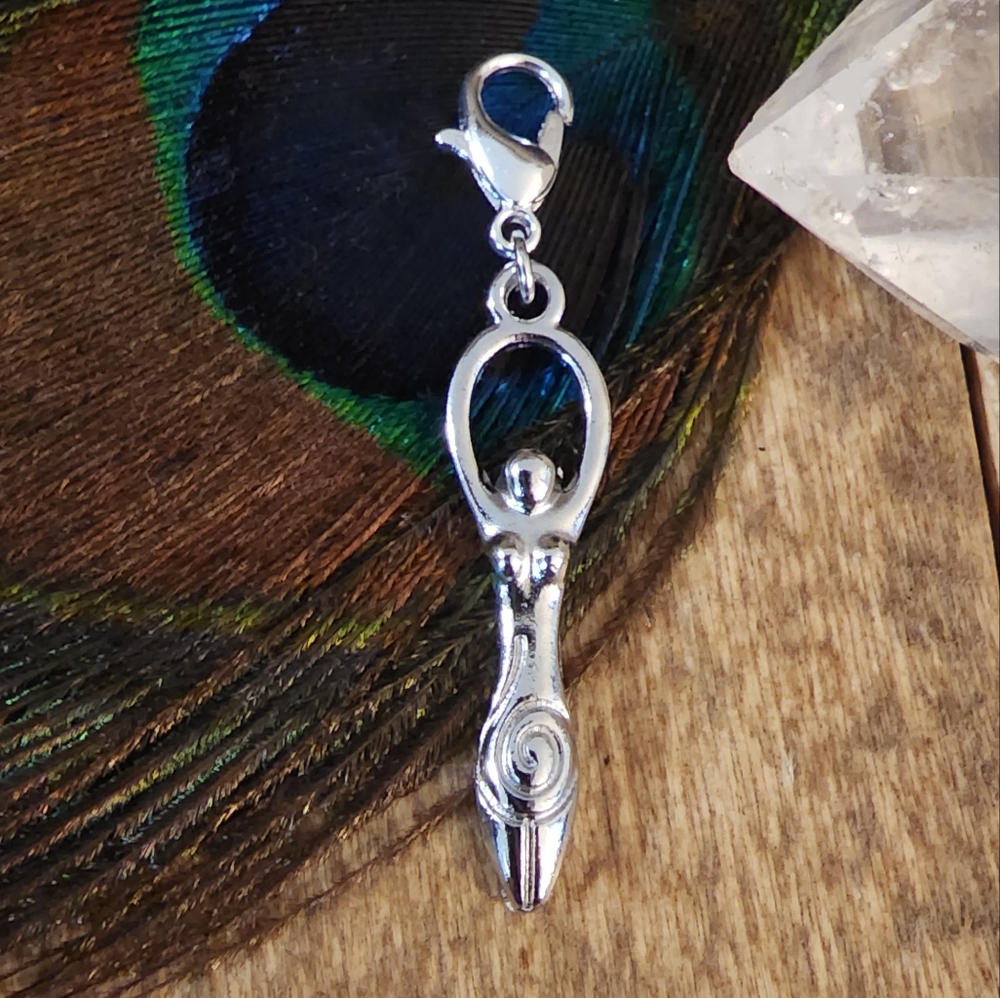 5/$25 Spiral Goddess Charm Pagan Wiccan Witchy Wicca Fertility Goddess Jewelry
